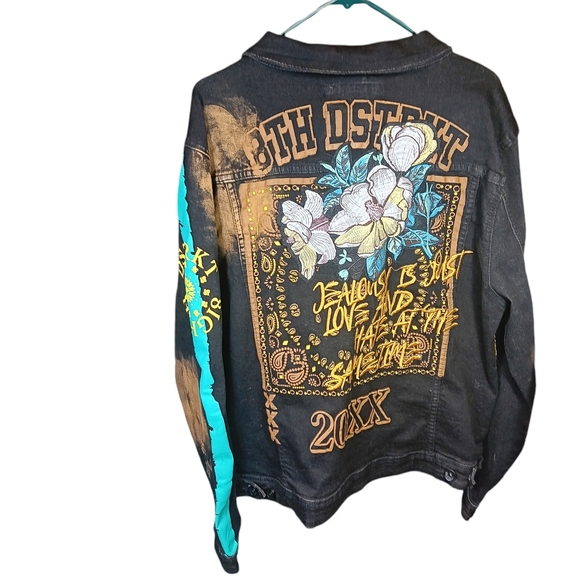 Men's XL 8IGHTH DSTRKT (EIGHTH DISTRICT) Denim Trucker Jacket - Picture 2 of 7